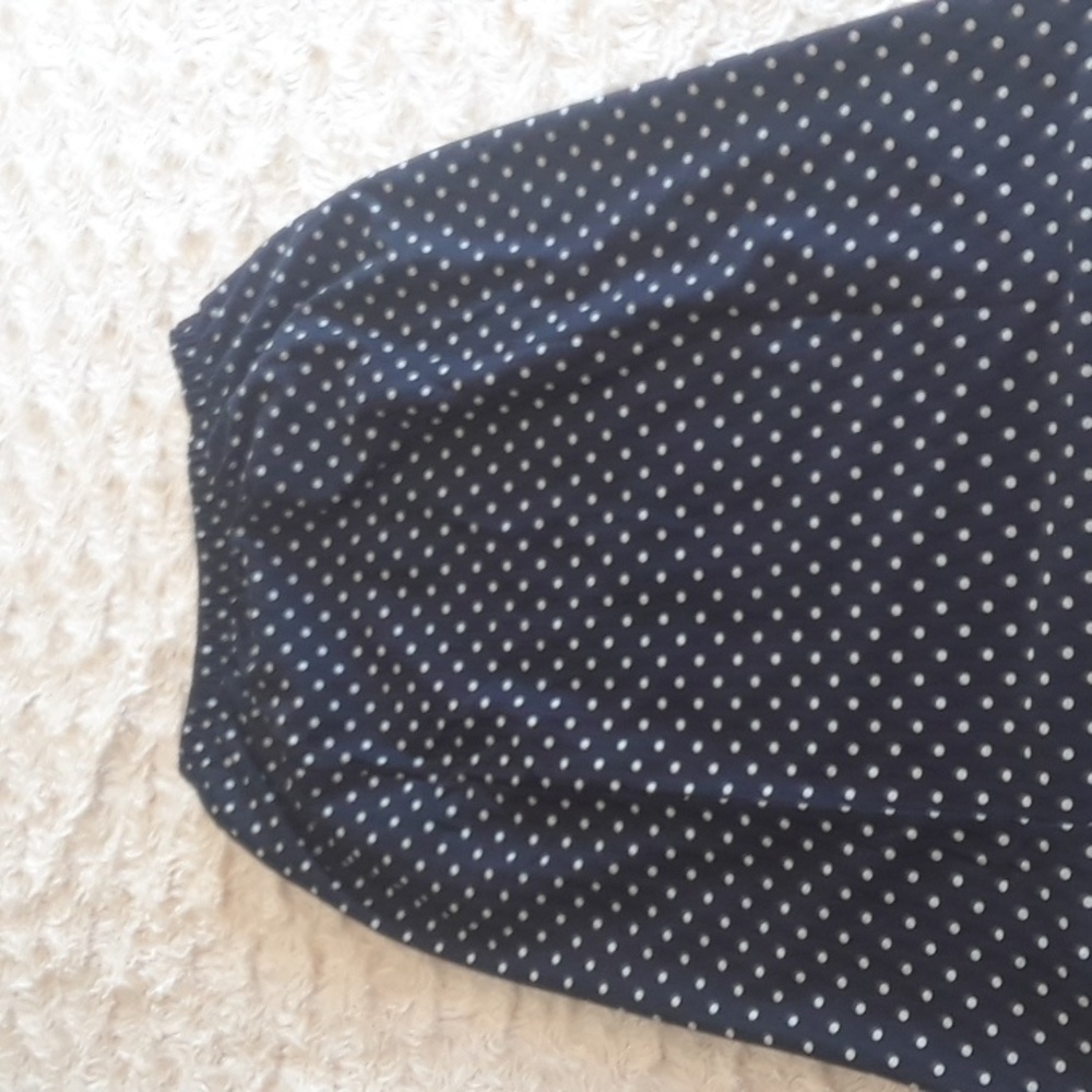 Black Skirt with White Polka Dots SIZE: 16 Vintage 70's